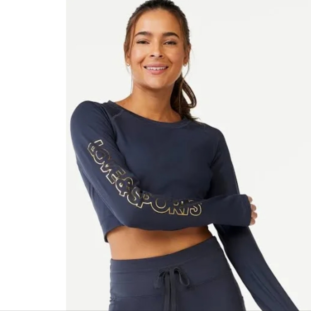 Love & Sports long sleeve Work Out Athletic spandex top sz. XXL
